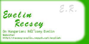 evelin recsey business card